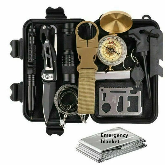 14 in 1 Outdoor Emergency Survival Gear Kit Camping Tactical Tools SOS EDC Case Vista Shops