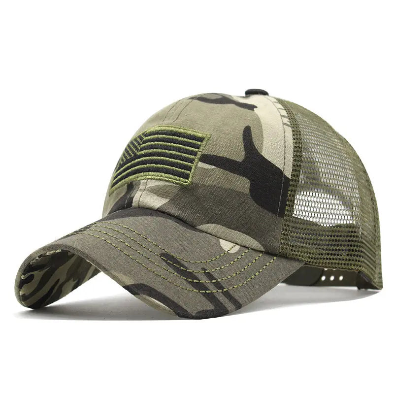 Camouflage Mesh Cap Embroidered Hat Trails & Tactics