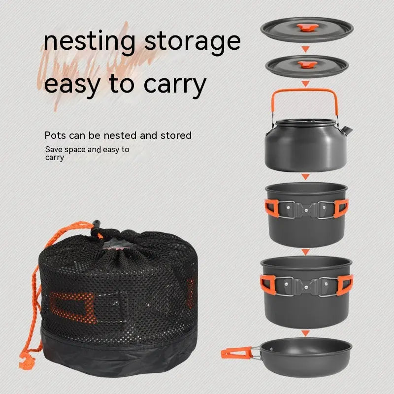 Portable/Foldable handle Camping Cookware Trails & Tactics