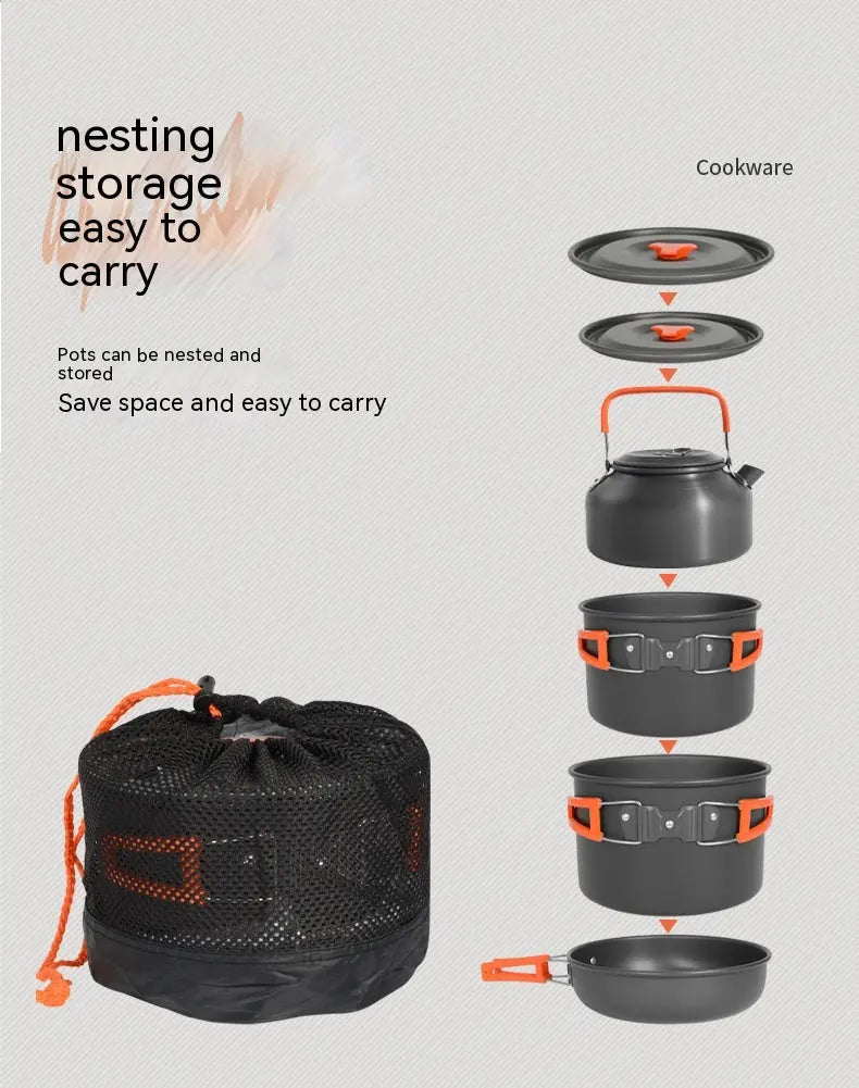 Portable/Foldable handle Camping Cookware Trails & Tactics