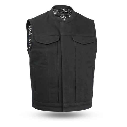 Highland V2 Men's Motorcycle Canvas Vest First Manufacturing Company