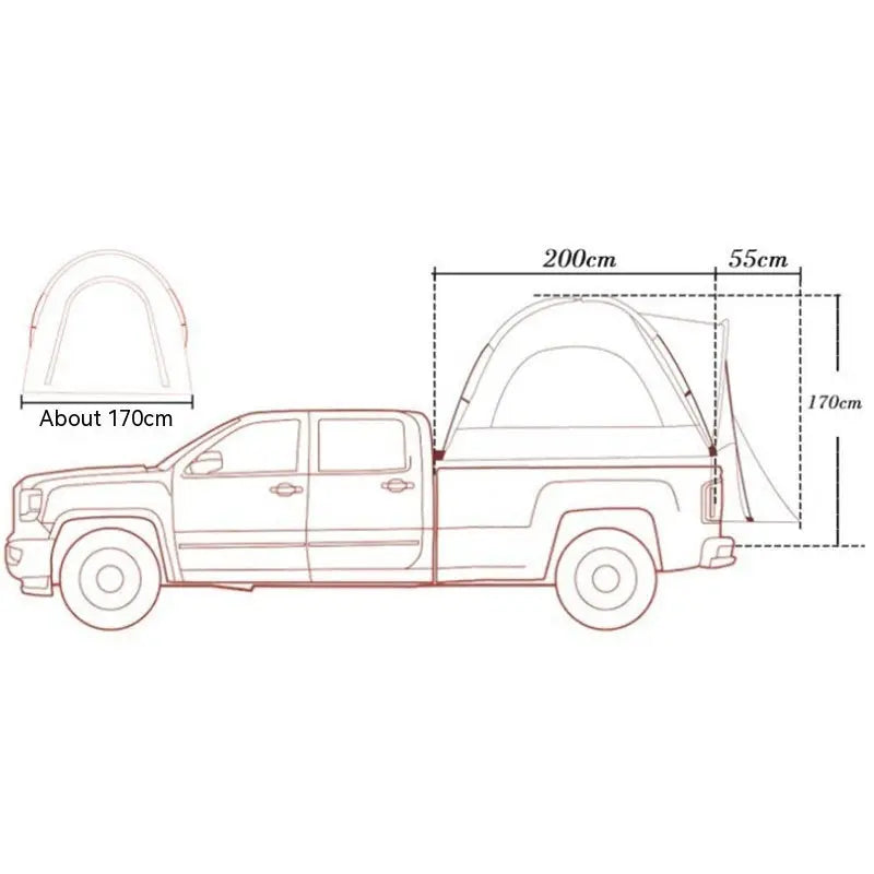 Multi-function Tent For Truck Box Trails & Tactics