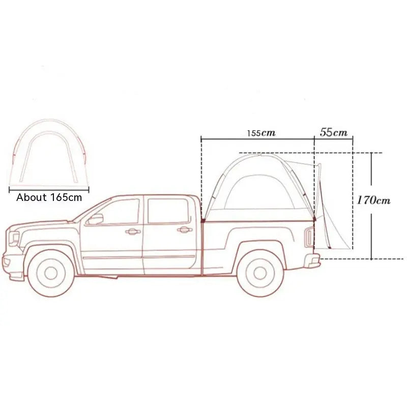 Multi-function Tent For Truck Box Trails & Tactics