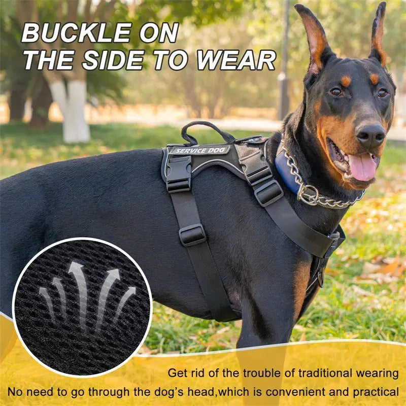 Shock Absorption Night Vision Reflective Pet Tactical Chest Strap Trails & Tactics